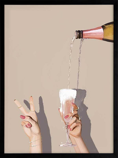 Champagne Showers Framed Art Print