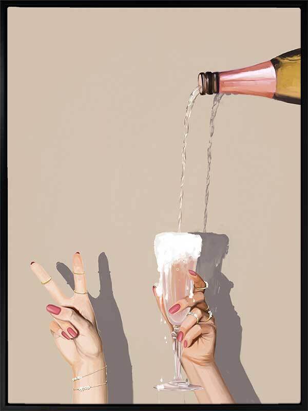 Champagne Showers Canvas Art Print