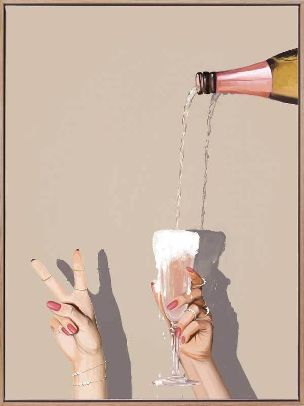 Champagne Showers Canvas Art Print