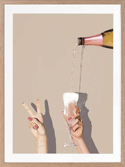 Champagne Showers Framed Art Print