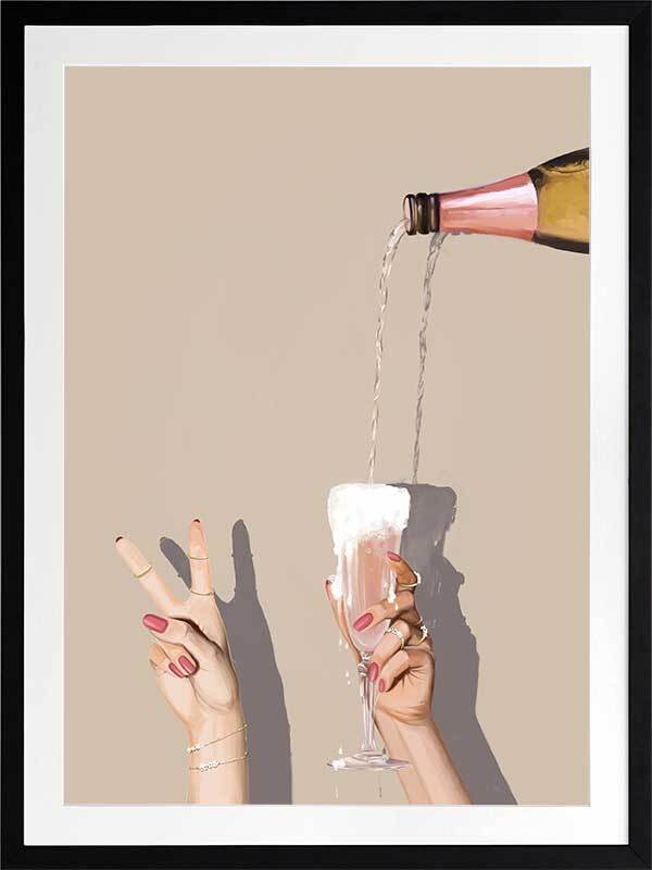 Champagne Showers Framed Art Print