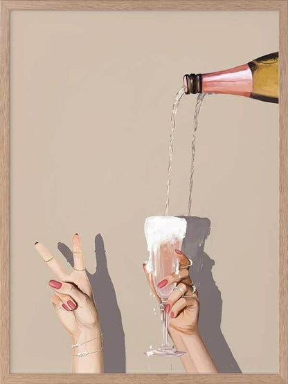 Champagne Showers Framed Art Print