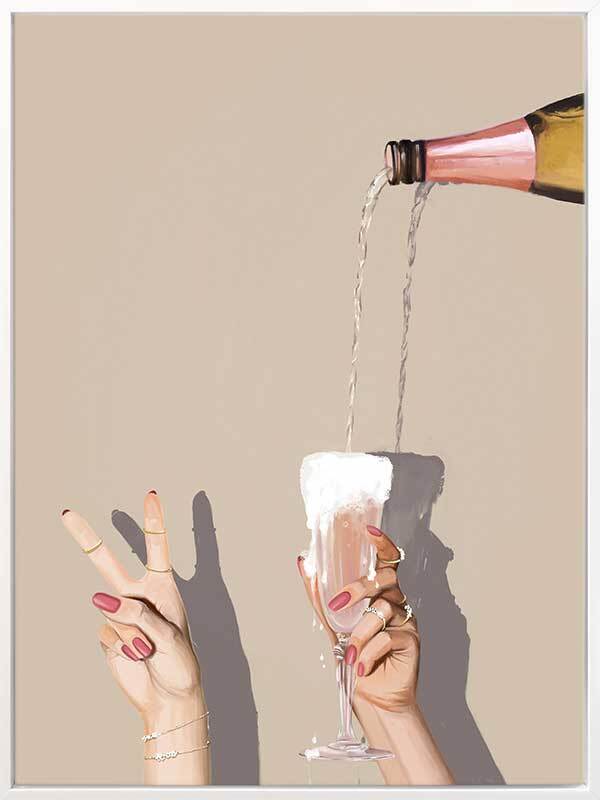 Champagne Showers Canvas Art Print