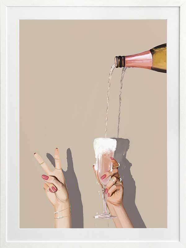 Champagne Showers Framed Art Print