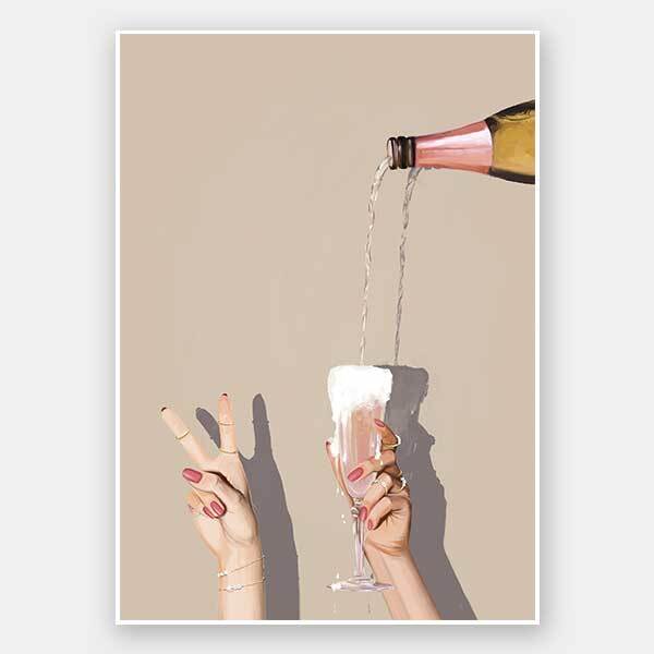 Champagne Showers Unframed Art Print