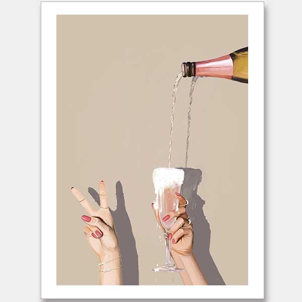 Champagne Showers Unframed Art Print