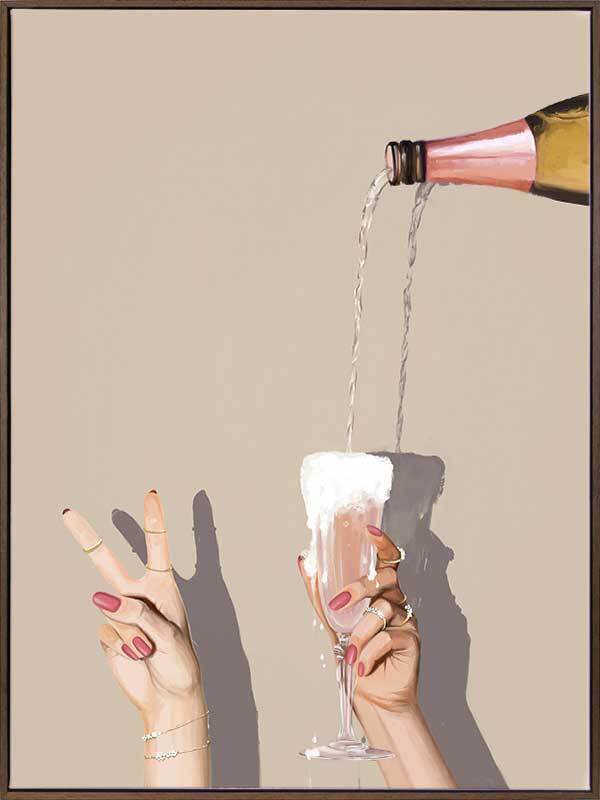 Champagne Showers Canvas Art Print