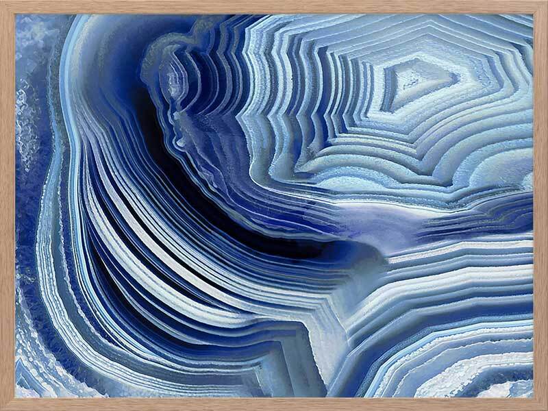 Agate Indigo I Framed Art Print