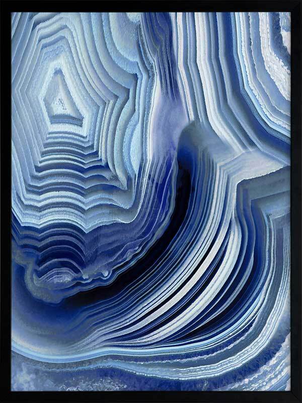 Agate Indigo I Framed Art Print