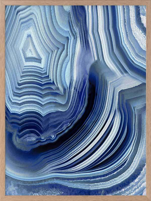 Agate Indigo I Framed Art Print