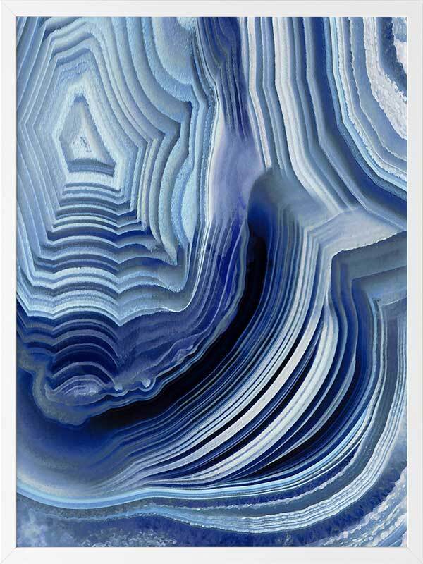 Agate Indigo I Framed Art Print