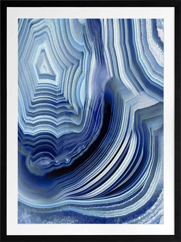 Agate Indigo I Framed Art Print