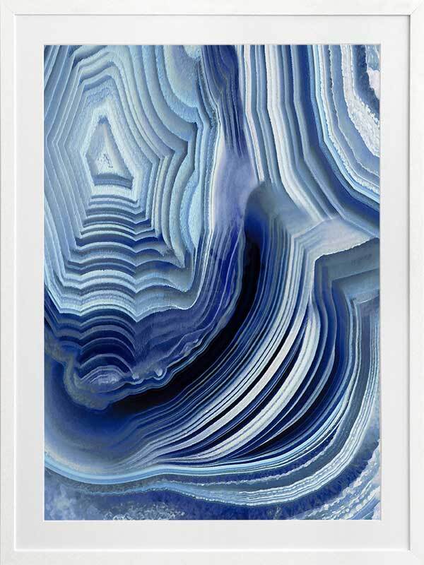 Agate Indigo I Framed Art Print