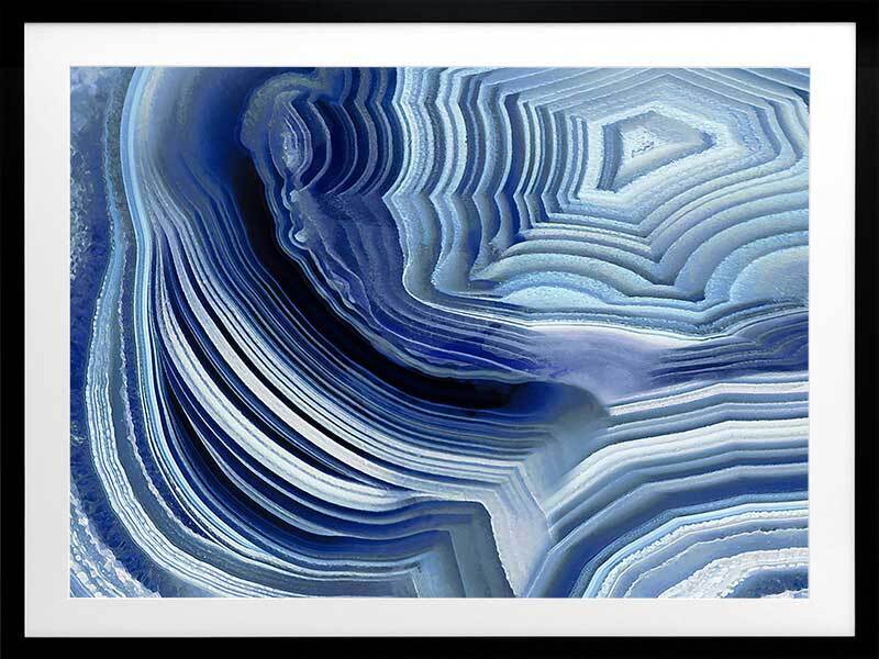 Agate Indigo I Framed Art Print