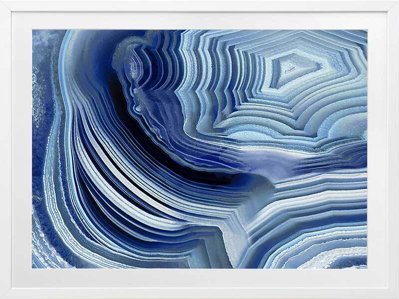 Agate Indigo I Framed Art Print