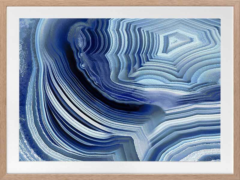 Agate Indigo I Framed Art Print