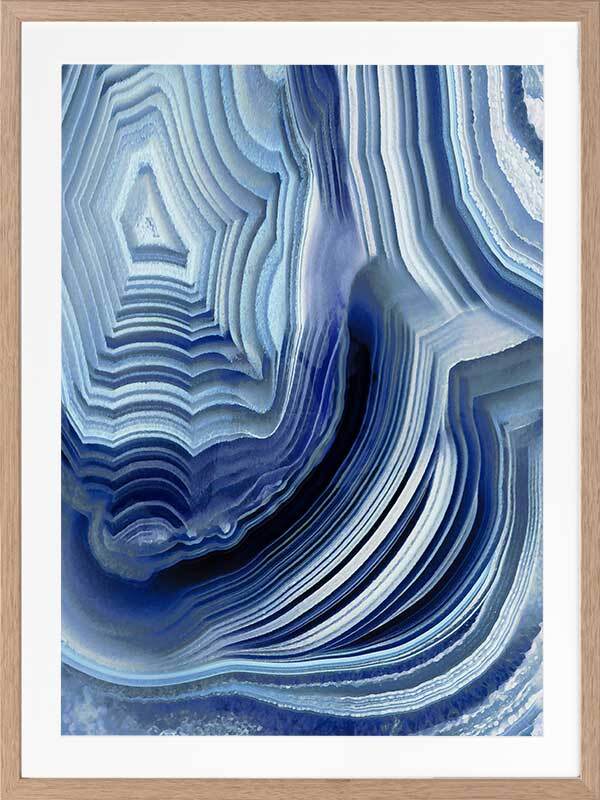 Agate Indigo I Framed Art Print