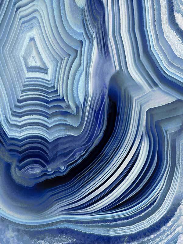 Agate Indigo I Canvas Art Print