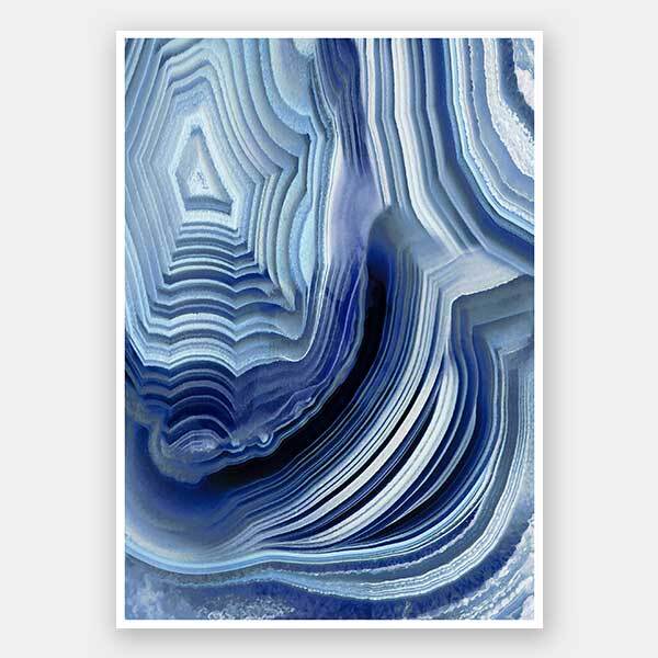 Agate Indigo I Unframed Art Print