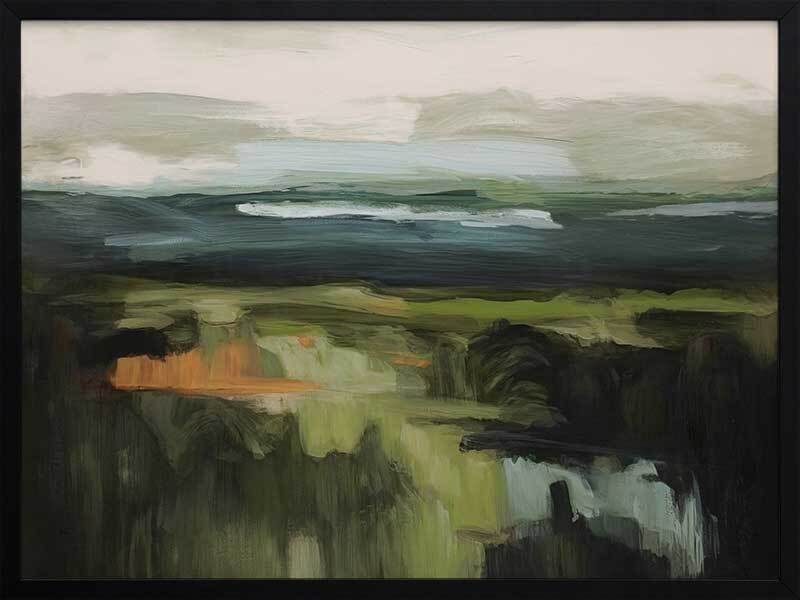 Emerald Echoes Framed Art Print