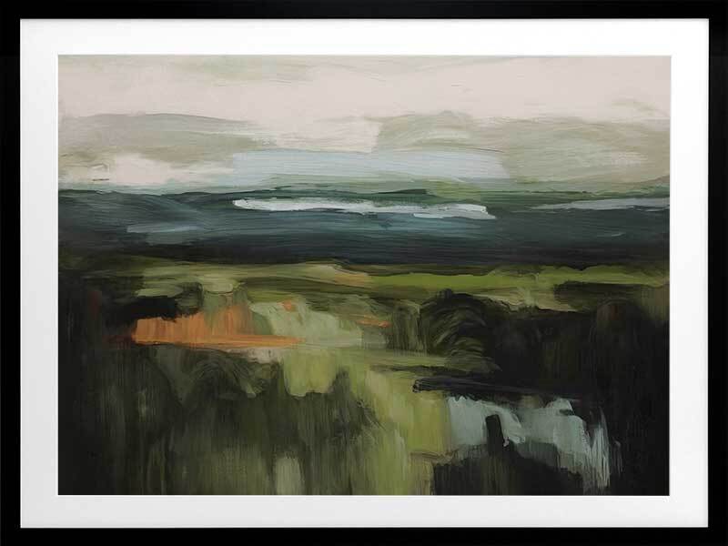 Emerald Echoes Framed Art Print