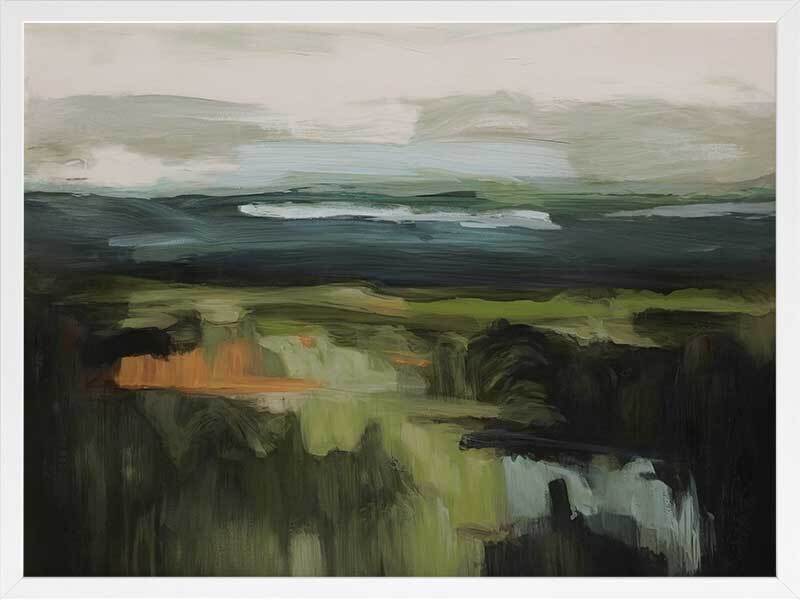 Emerald Echoes Framed Art Print