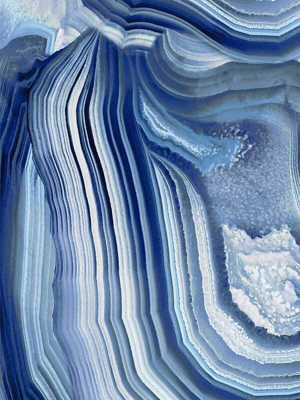 Agate Indigo II Canvas Art Print