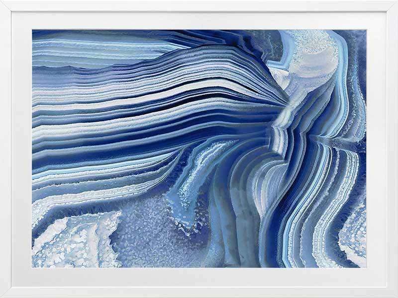 Agate Indigo II Framed Art Print