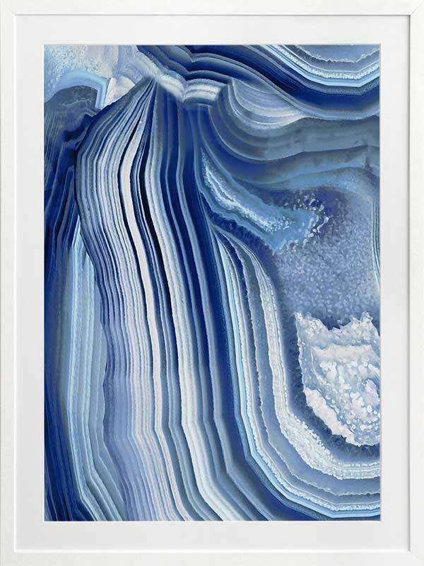 Agate Indigo II Framed Art Print