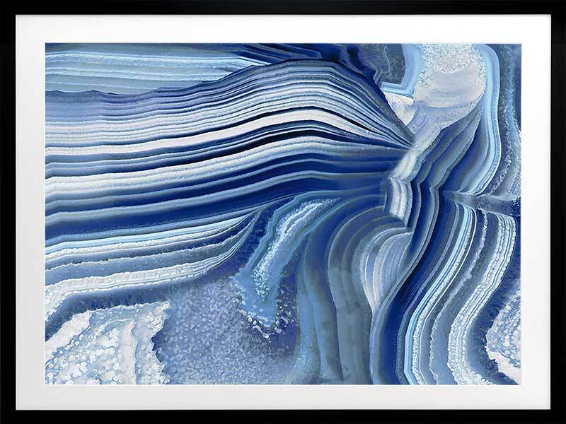 Agate Indigo II Framed Art Print