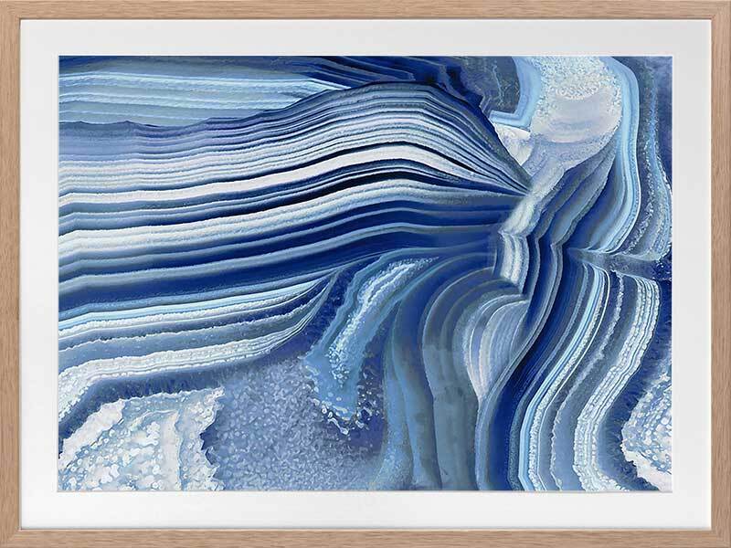 Agate Indigo II Framed Art Print