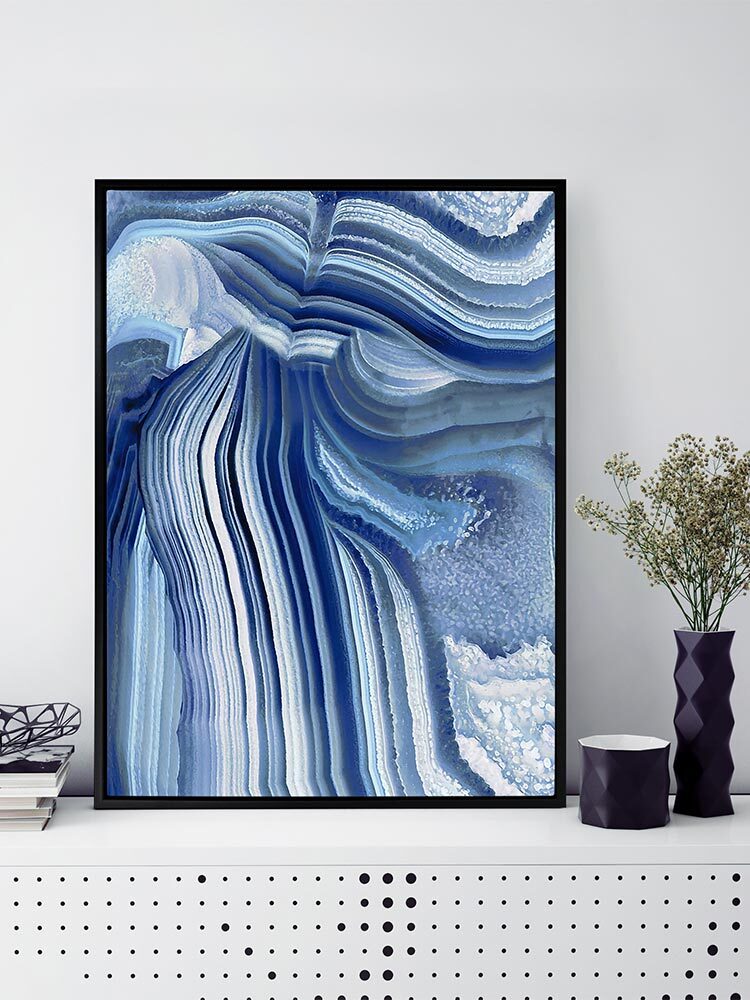 Agate Indigo II Canvas Art Print | Lifestyle