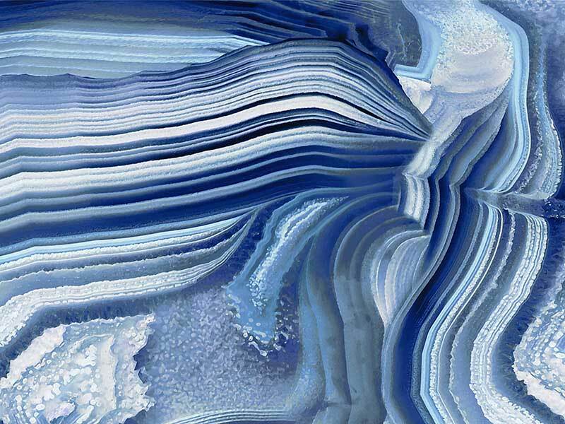 Agate Indigo II Canvas Art Print