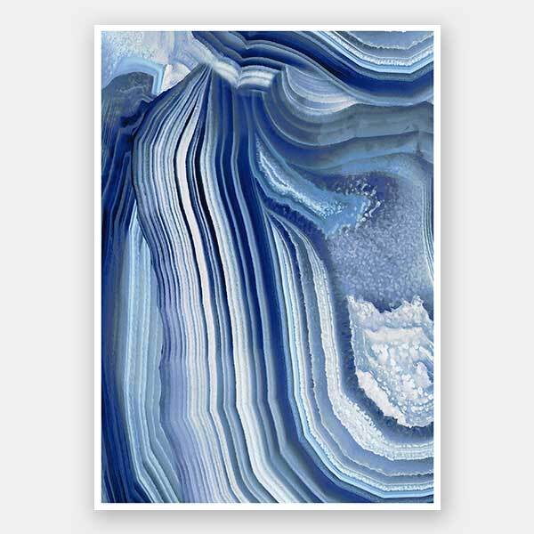 Agate Indigo II Unframed Art Print