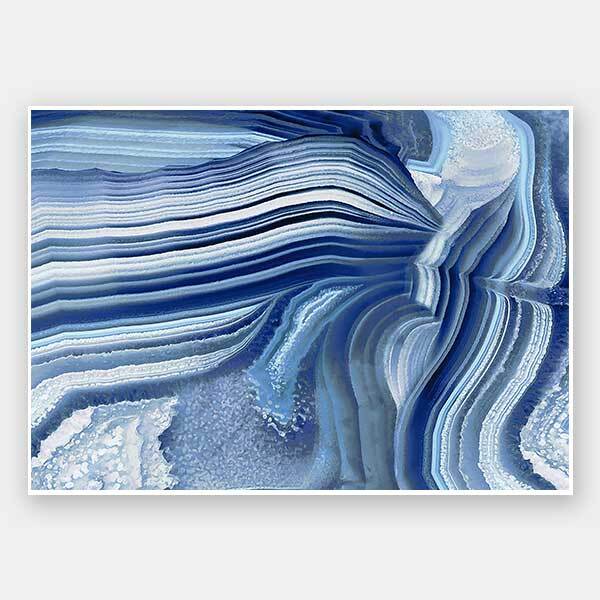 Agate Indigo II Unframed Art Print