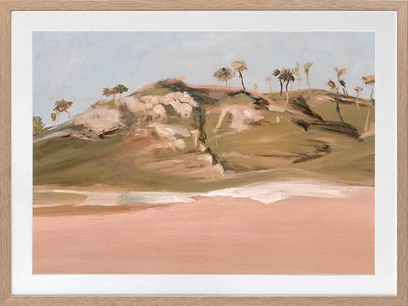 Serene Grassy Hills Framed Art Print