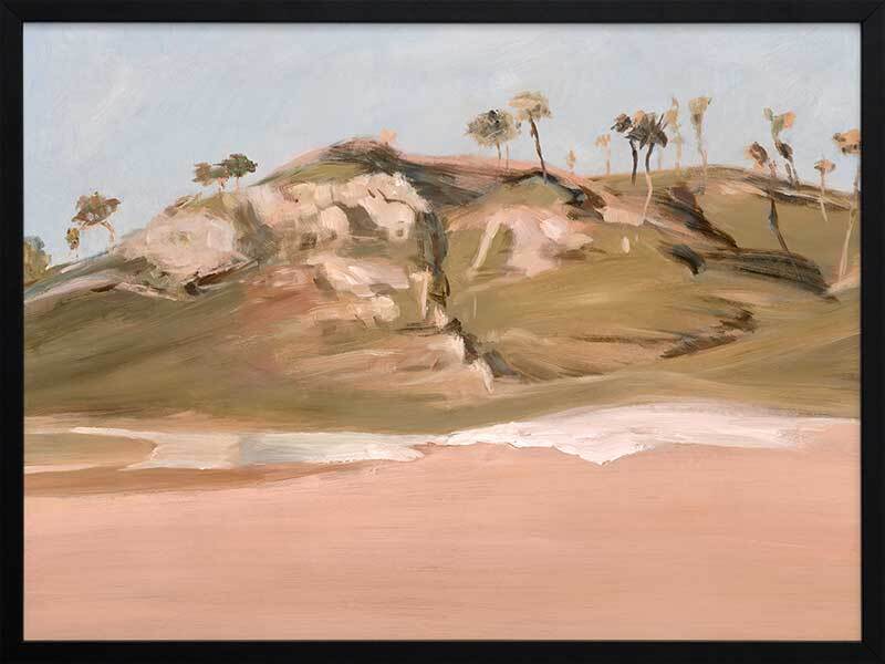 Serene Grassy Hills Framed Art Print