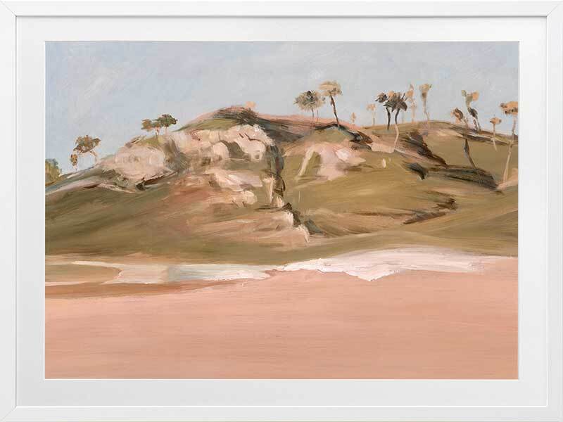 Serene Grassy Hills Framed Art Print