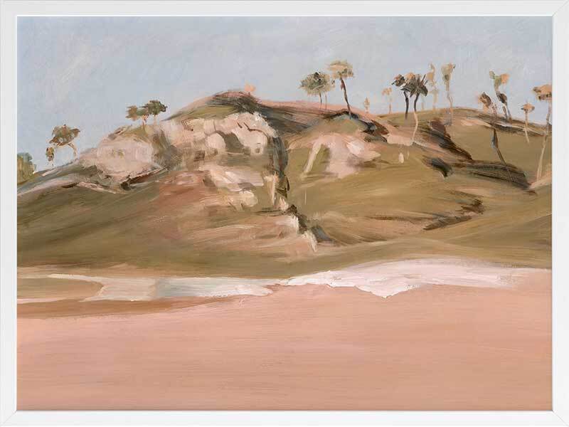 Serene Grassy Hills Framed Art Print