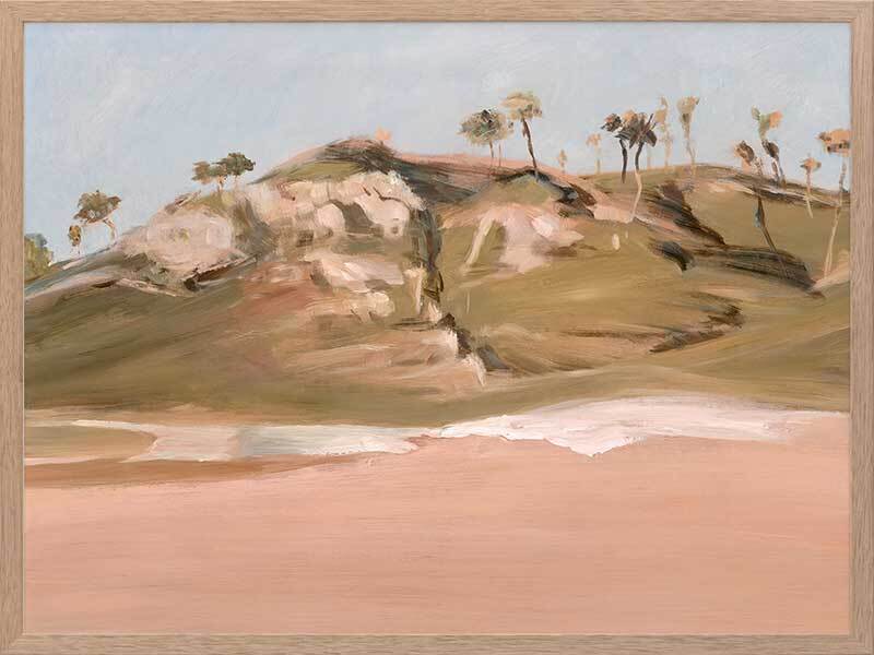 Serene Grassy Hills Framed Art Print