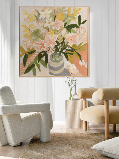 Sunlit Bouquet Canvas Art Print | Lifestyle