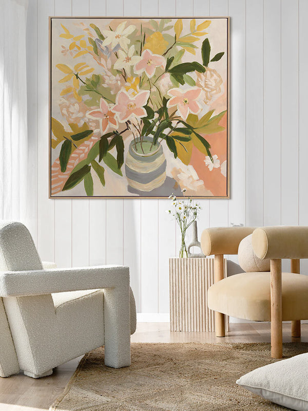 Sunlit Bouquet Canvas Art Print | Lifestyle