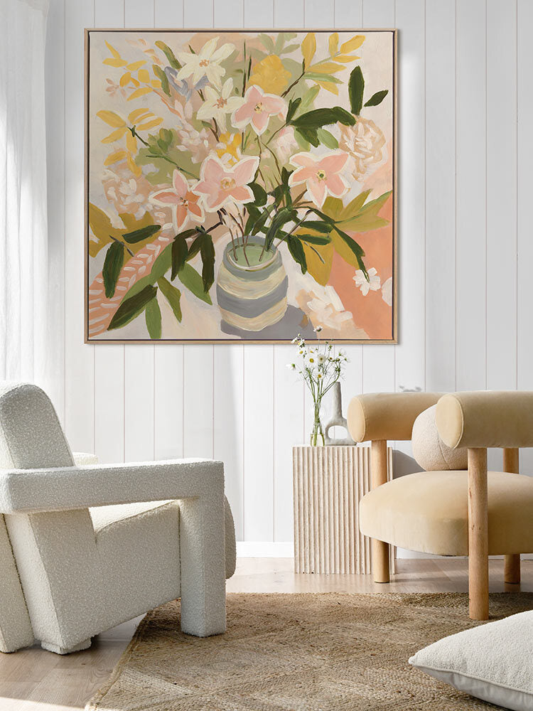 Sunlit Bouquet Canvas Art Print | Lifestyle