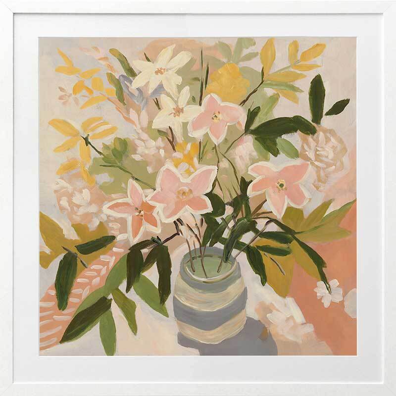 Sunlit Bouquet Framed Art Print