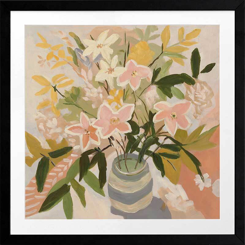 Sunlit Bouquet Framed Art Print