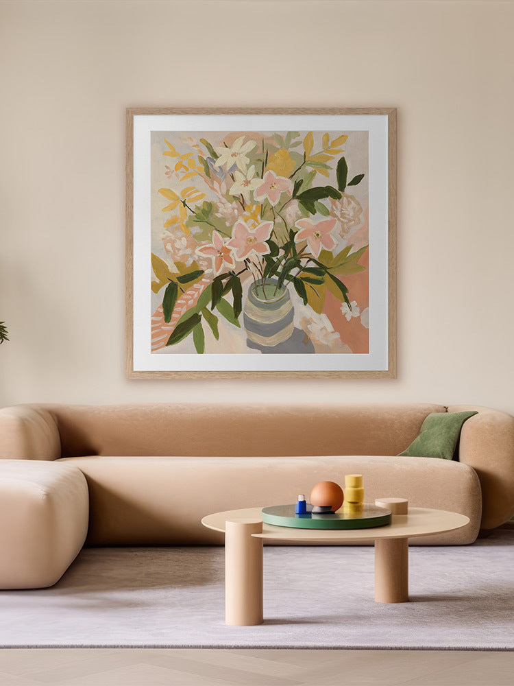 Sunlit Bouquet Framed Art Print | Lifestyle