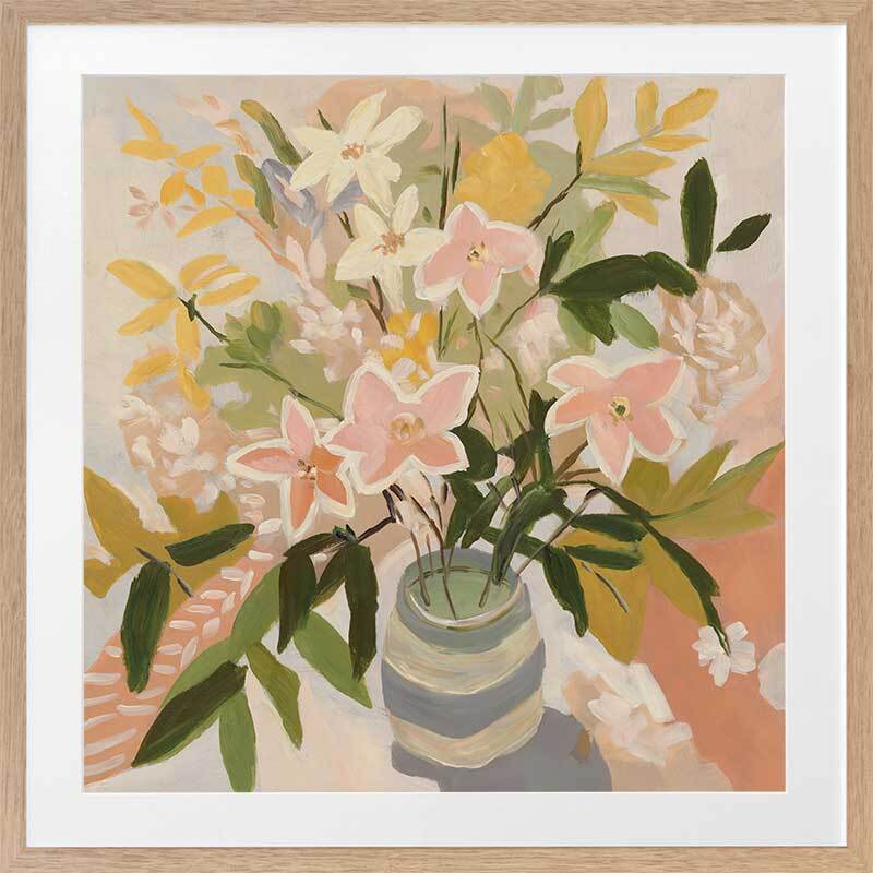 Sunlit Bouquet Framed Art Print