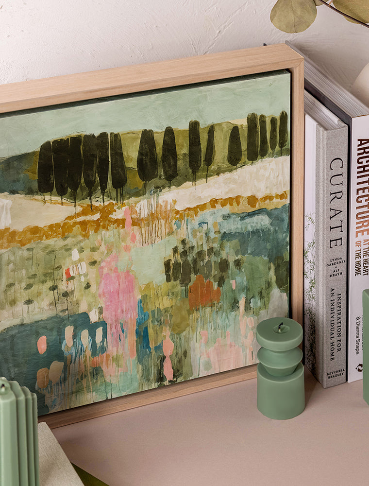 Finding Your Way III - Oak Box Frame Canvas - 30x30