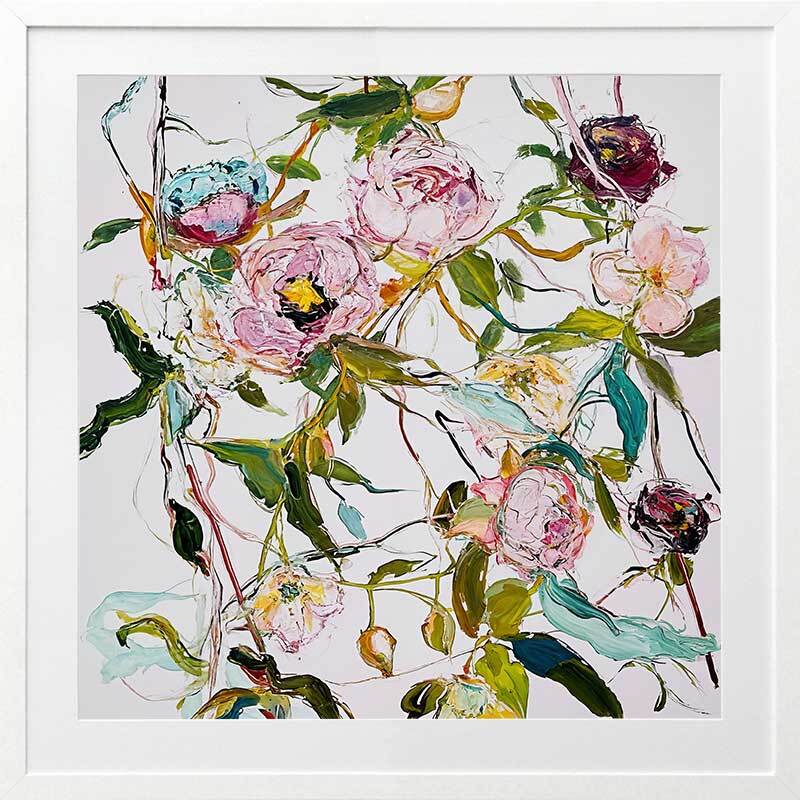 A Rosy Affair I Framed Art Print