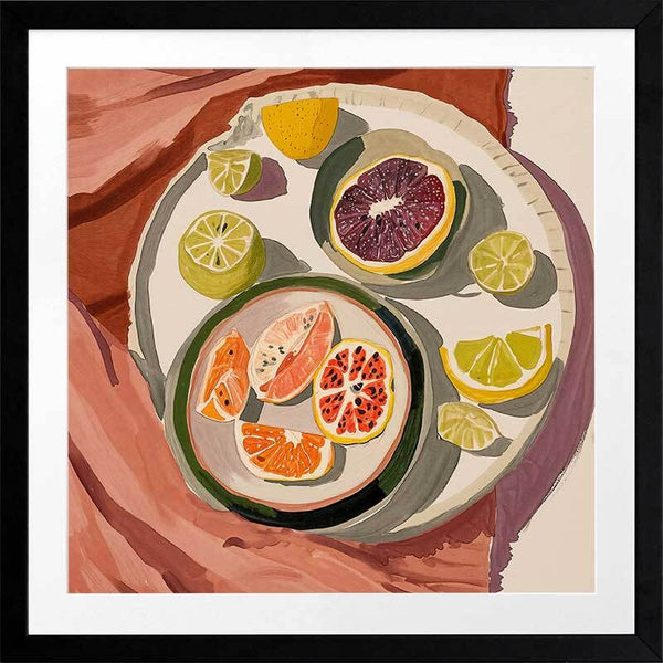 Sun-Soaked Fruit Framed Art Print